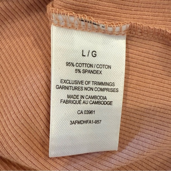 Denver Hayes Peach Fitted Ribbed Sleeveless Tank Top - Picture 8 of 8